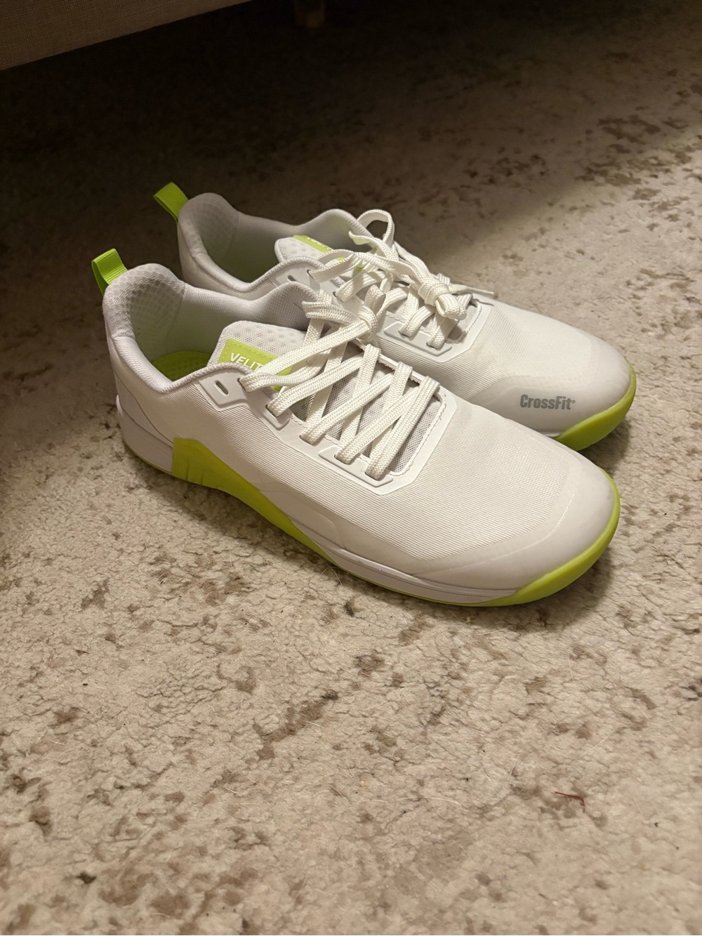 White & Lime CrossFit Training Shoes - Velites